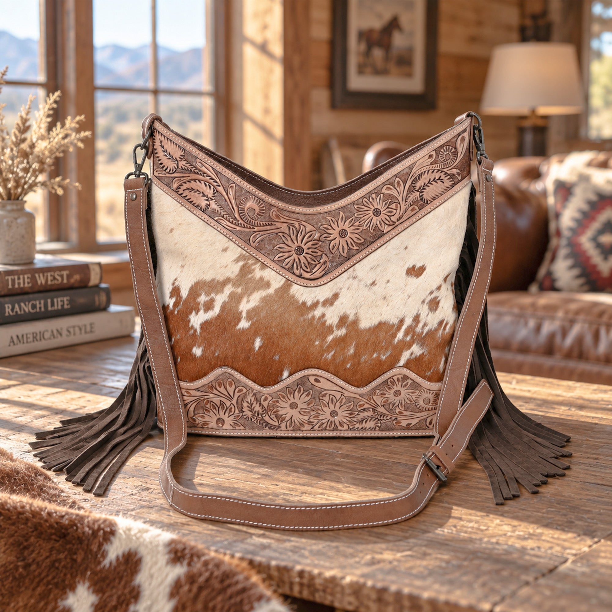 Jenesa Tooled Crossbody Bag