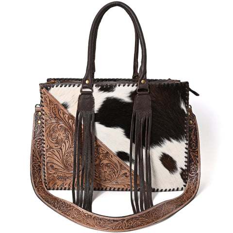 Rustic Trio Weekender Bag – Cowhide Hairon Leather Travel Bag