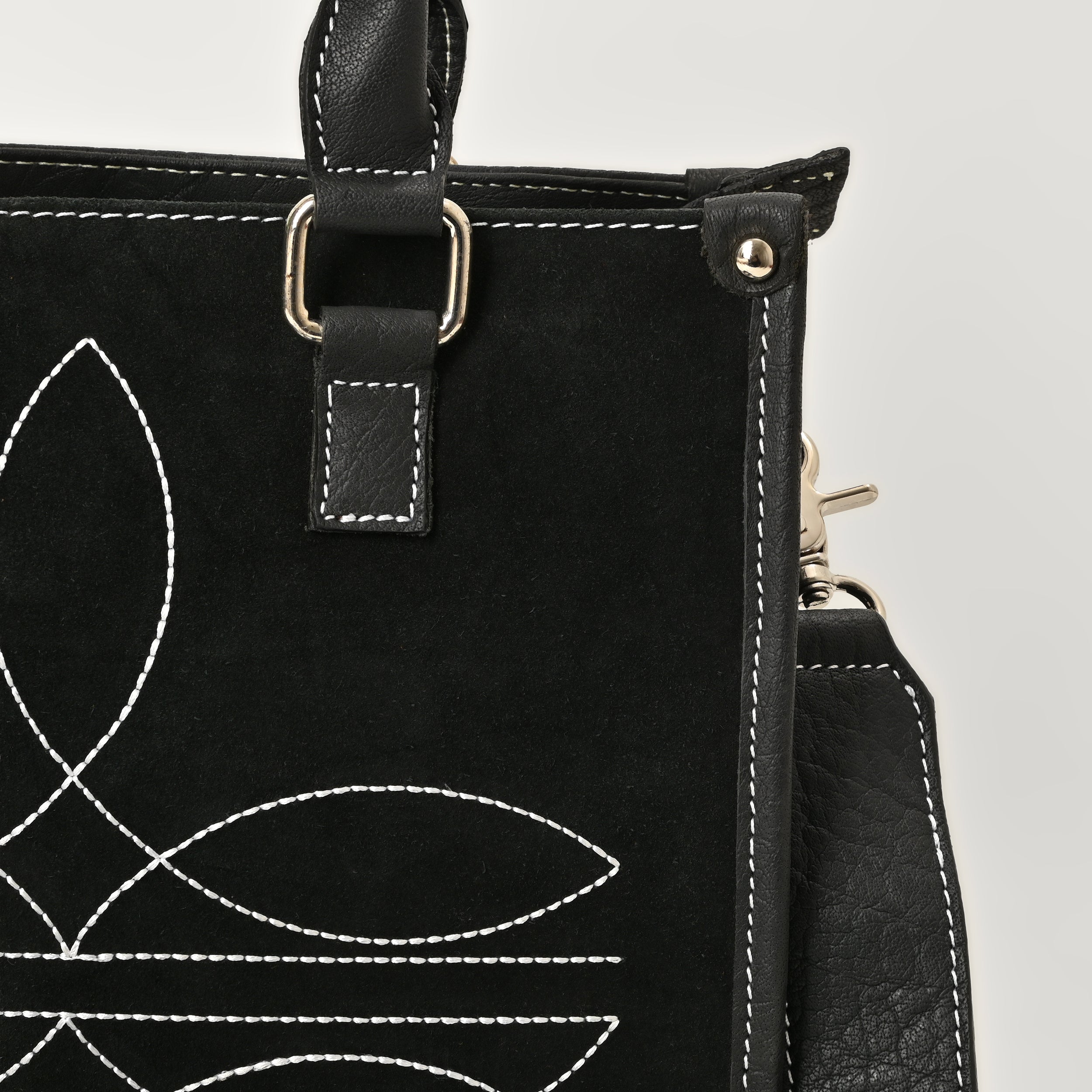 Cowgirl Bloom Tote – Western Floral Leather Tote