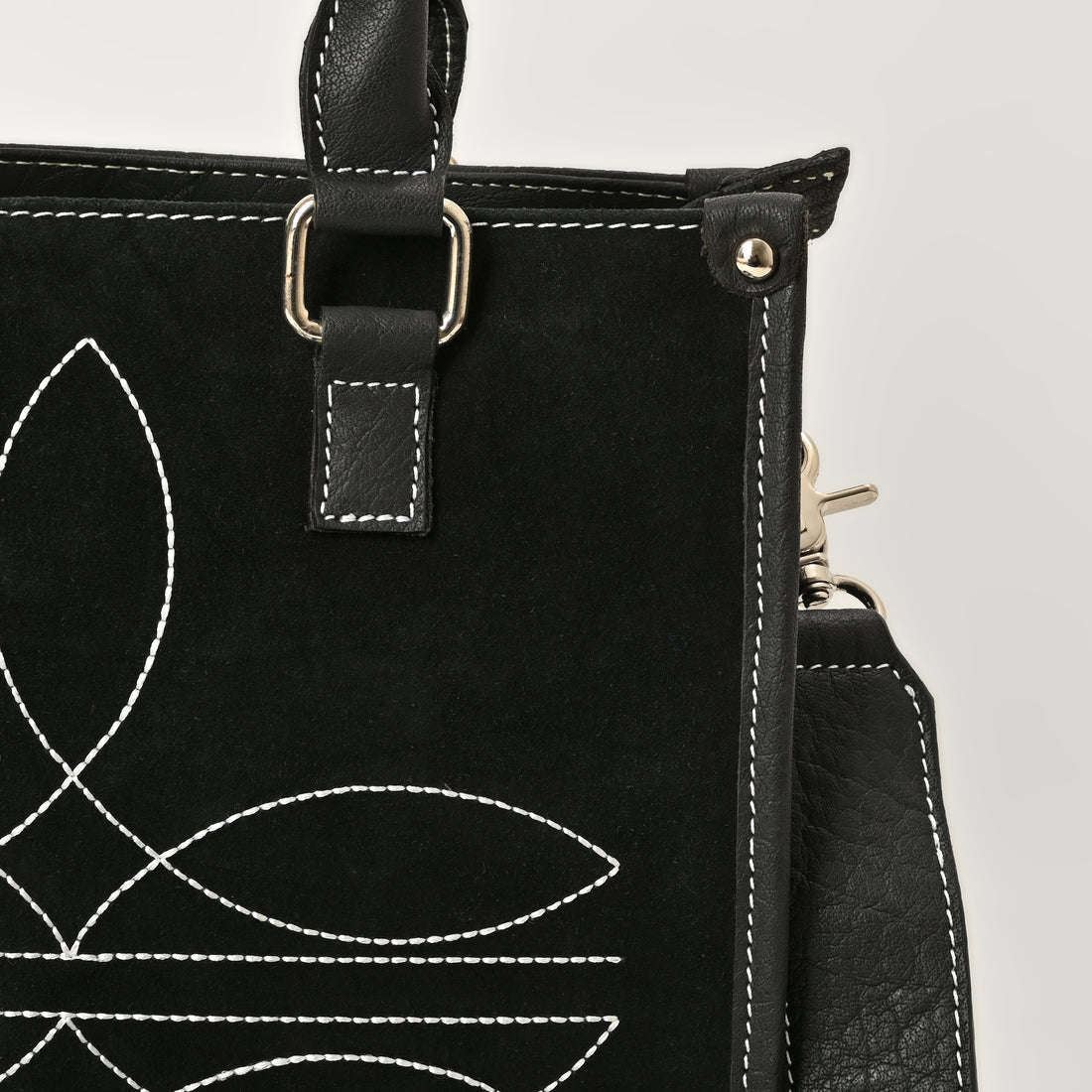 Cowgirl Bloom Tote – Western Floral Leather Tote