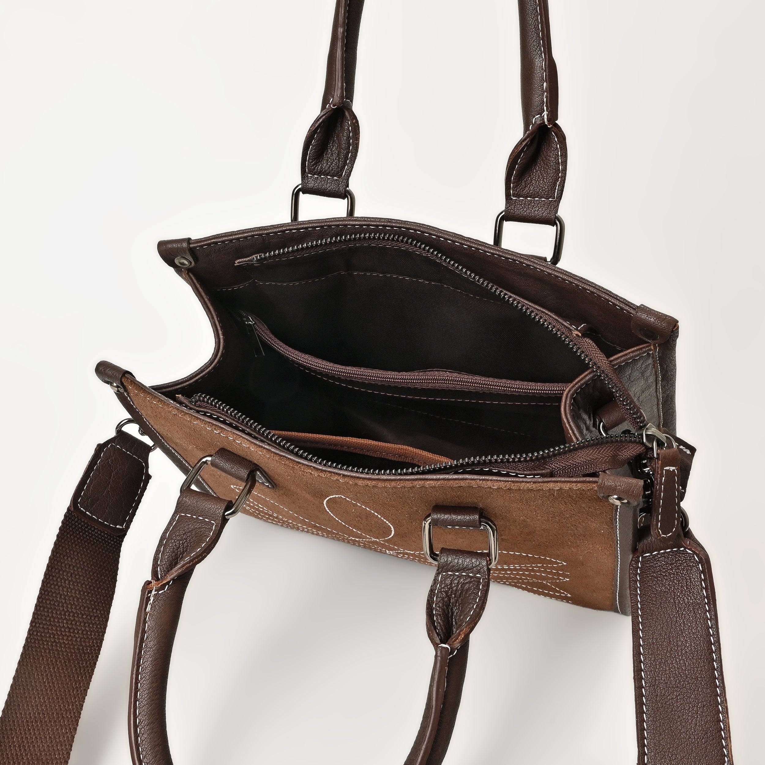 Cowgirl Bloom Tote – Western Floral Leather Tote