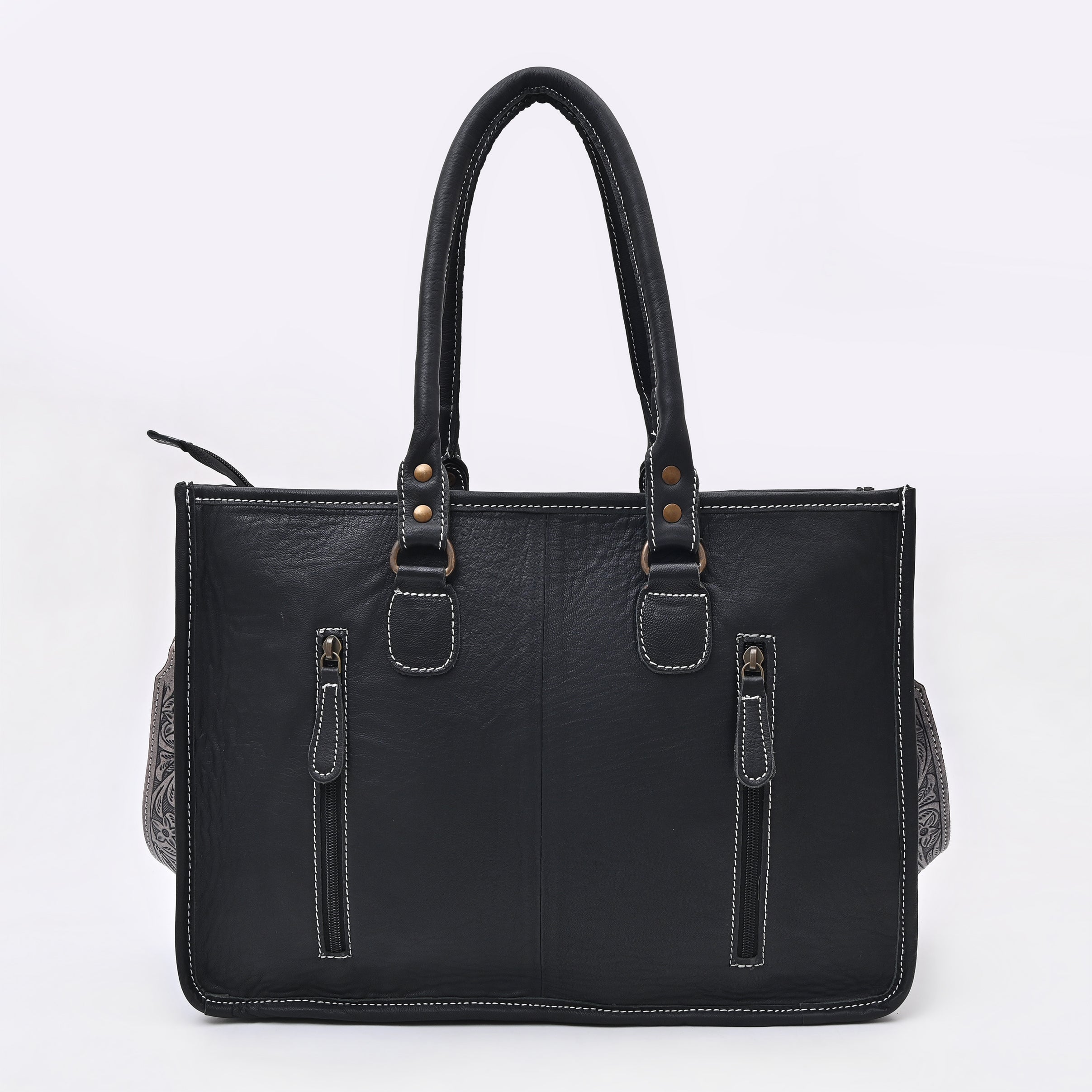 Dark Lagoon Tooled Shoulder Bag