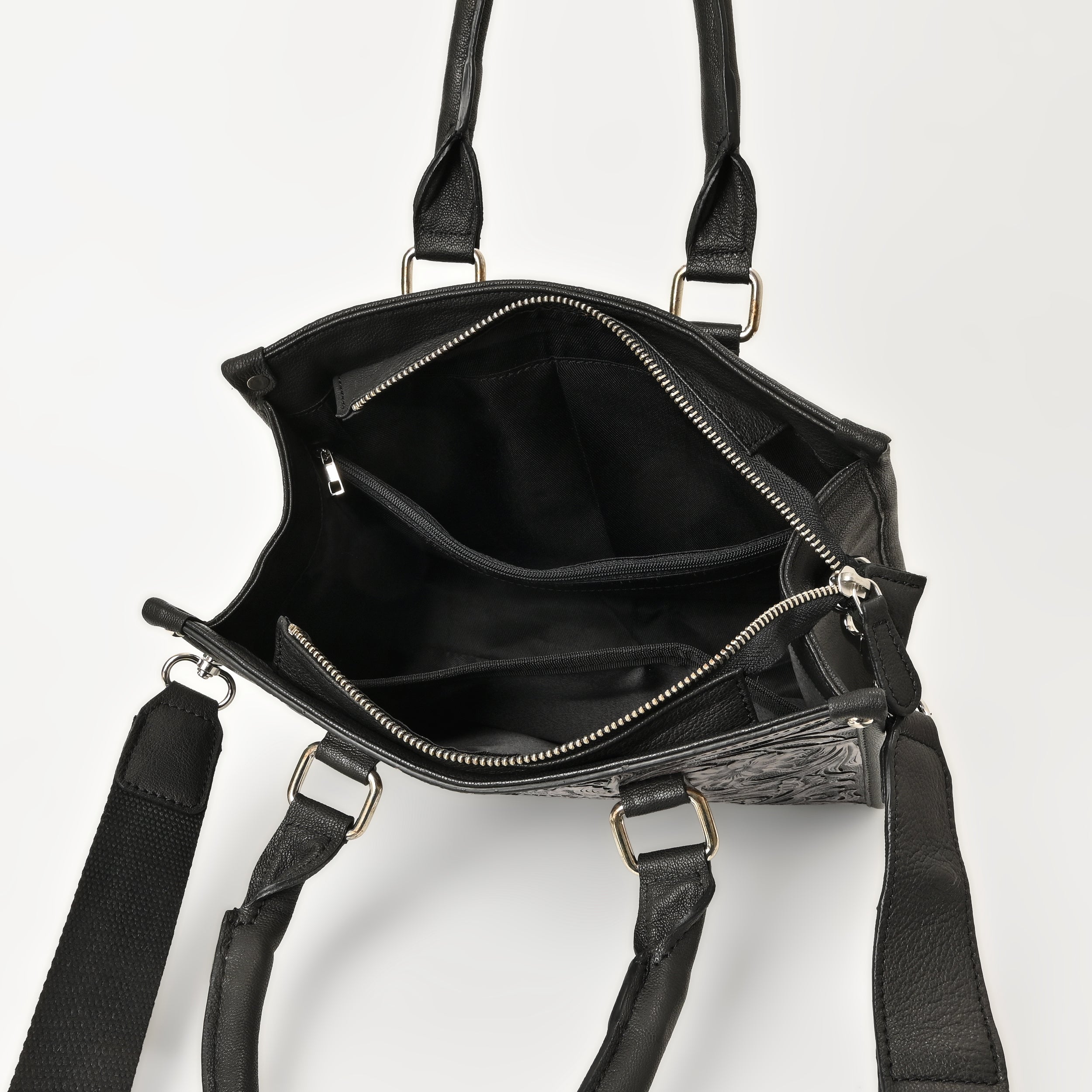 Hand Crafted Floral Tooled Bag – Western Leather Handbag