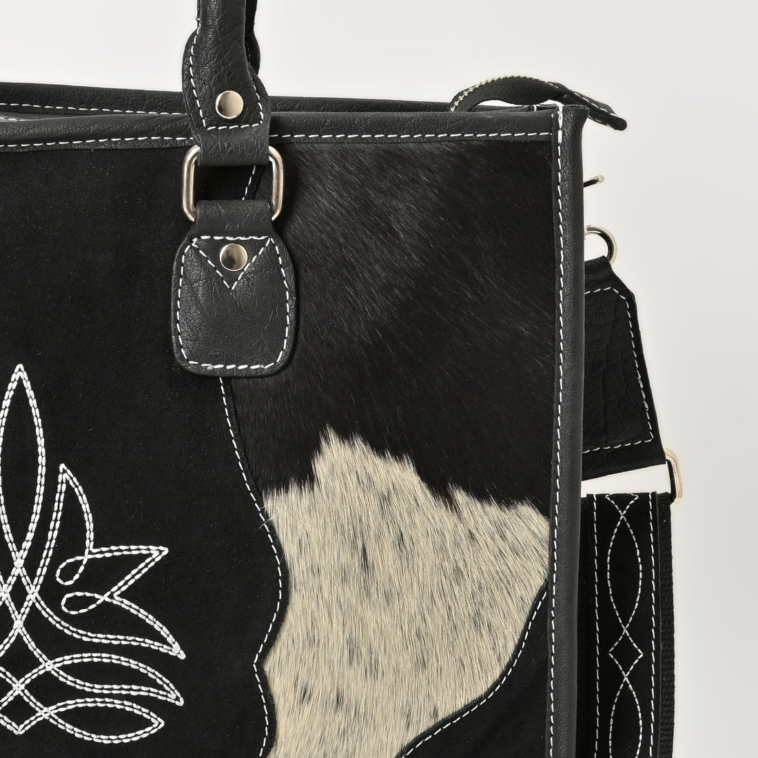 Wildflower Ranch Cowhide Tote – Western Cowhide Leather Tote