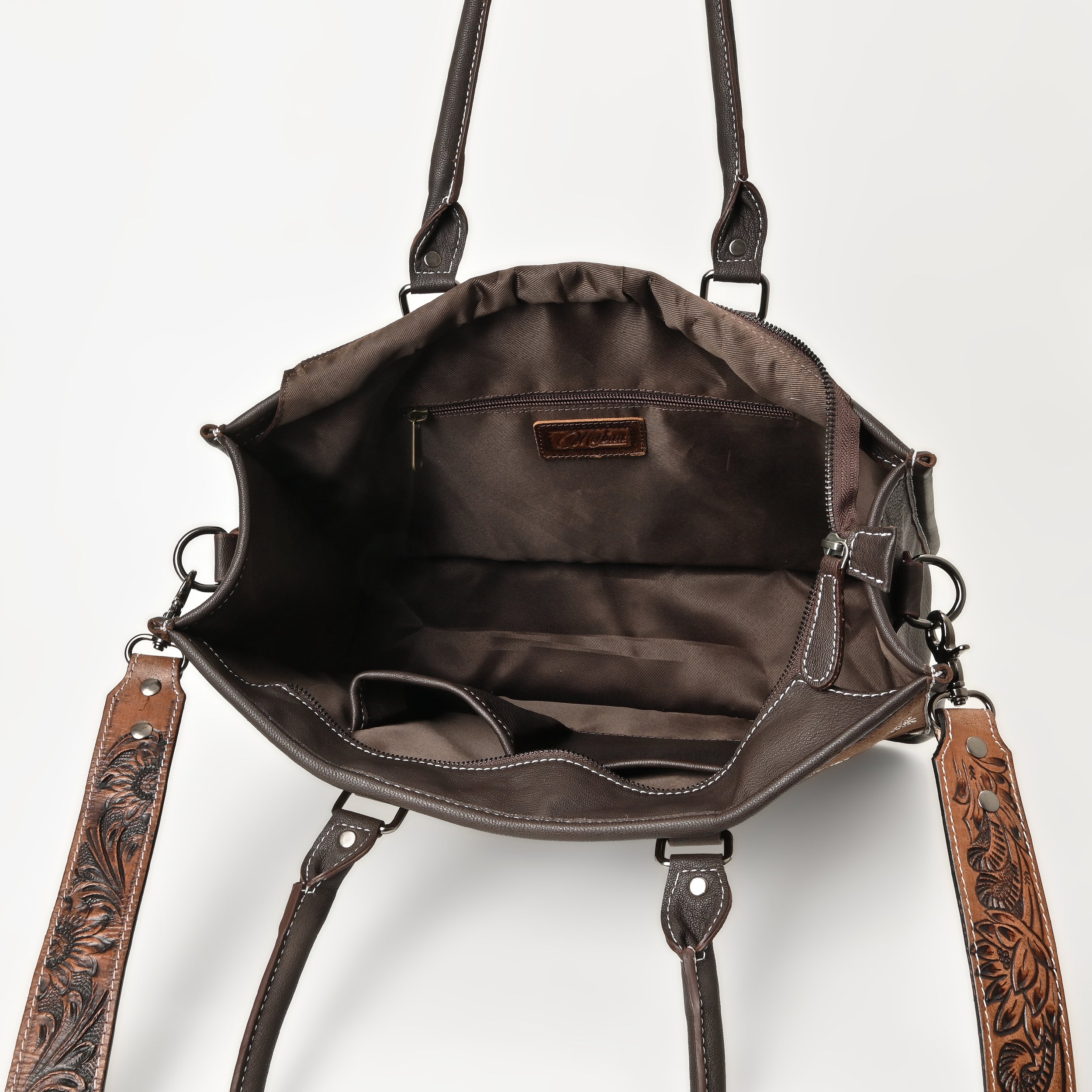 Western Rose Handcrafted Stitch Tote – Western Leather Tote