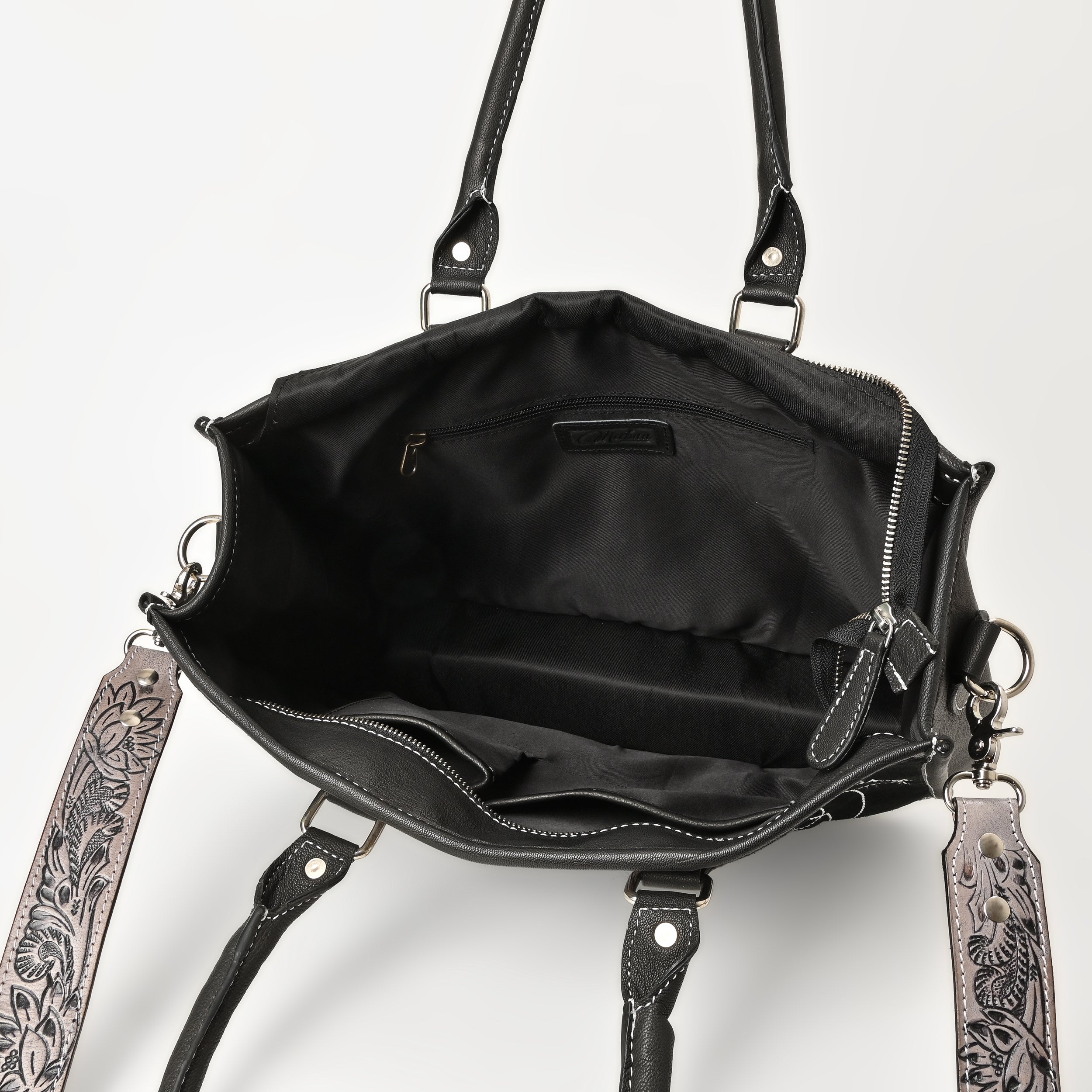 Western Rose Handcrafted Stitch Tote – Western Leather Tote