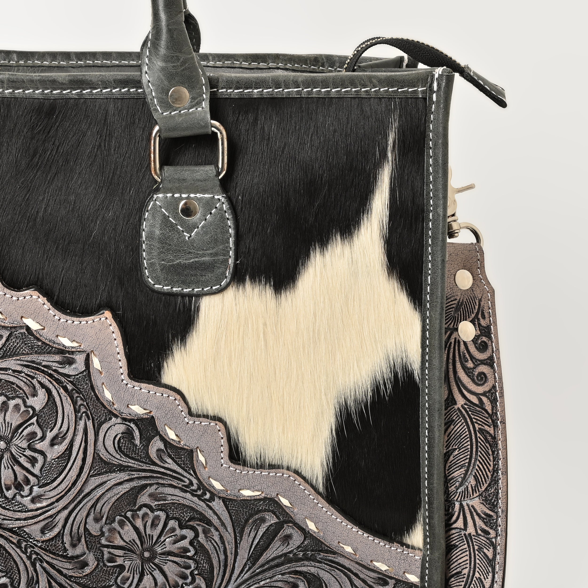 Western Bloom Cowhide Tote Bag – Western Leather Tote
