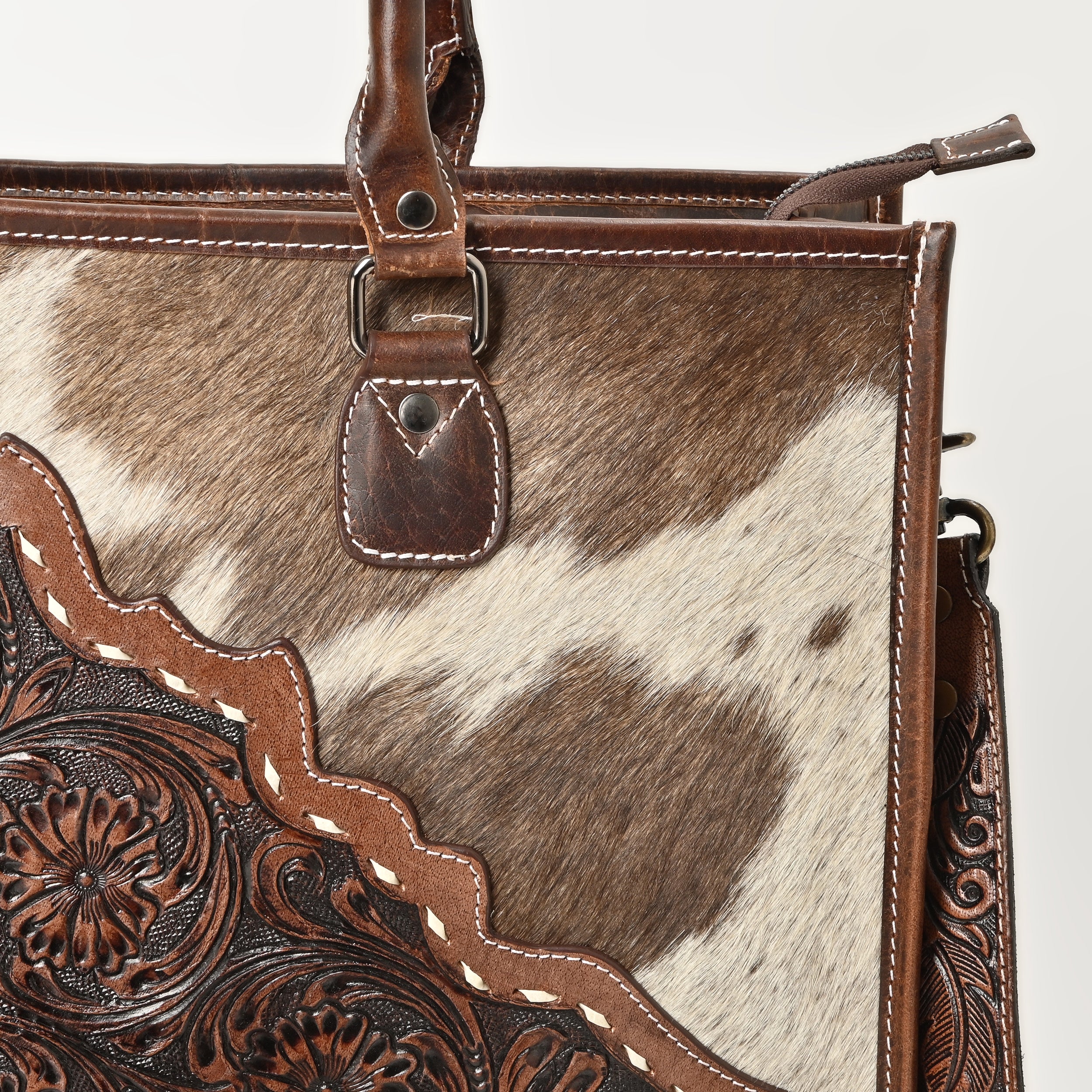 Western Bloom Cowhide Tote Bag – Western Leather Tote