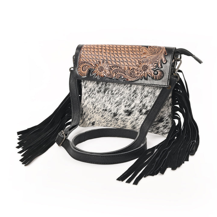 Flower Basket Small Crossbody Bag – Western Cowhide Leather Bag
