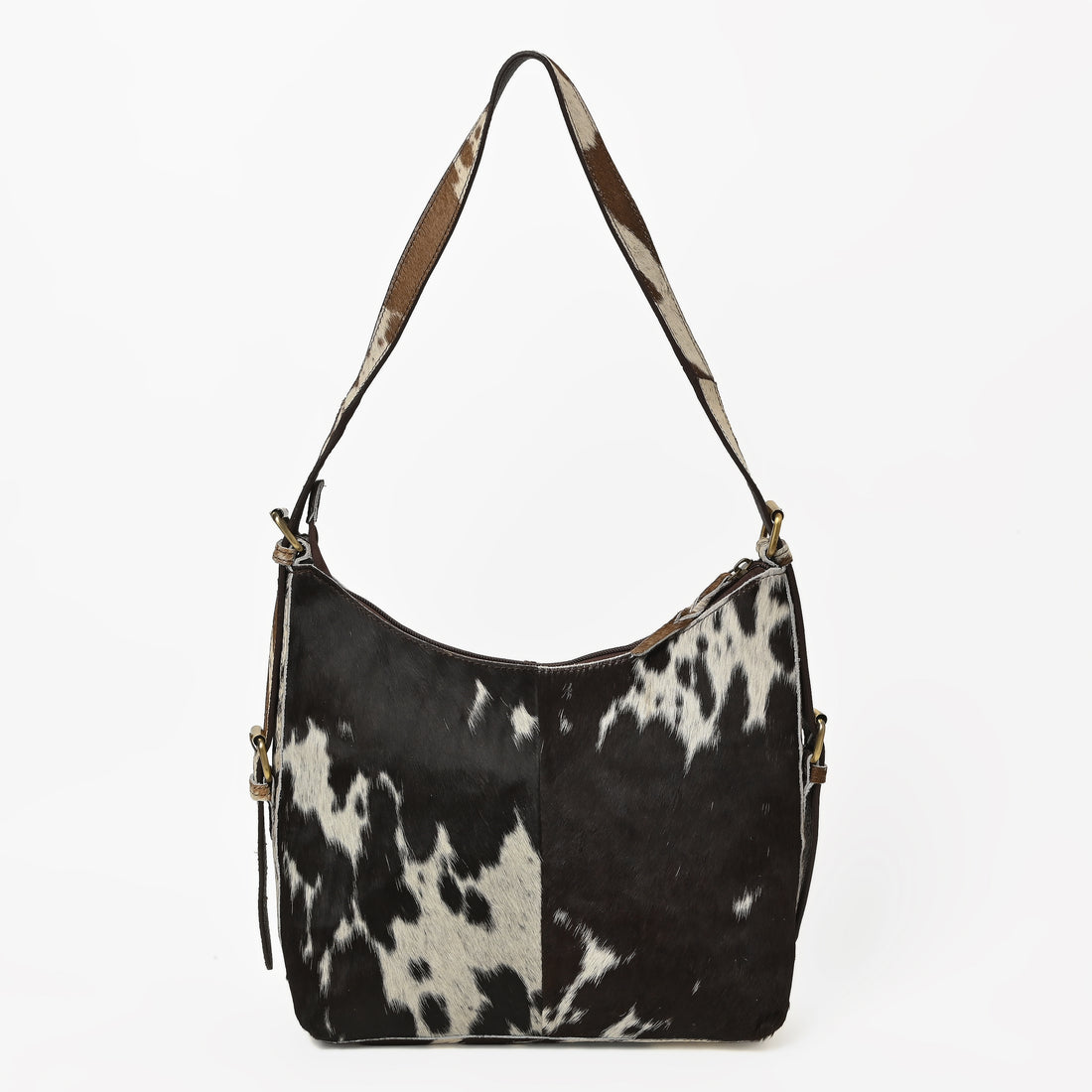 Cowhide Leather Hobo Bag – Hair-On Leather Shoulder Bag for Women