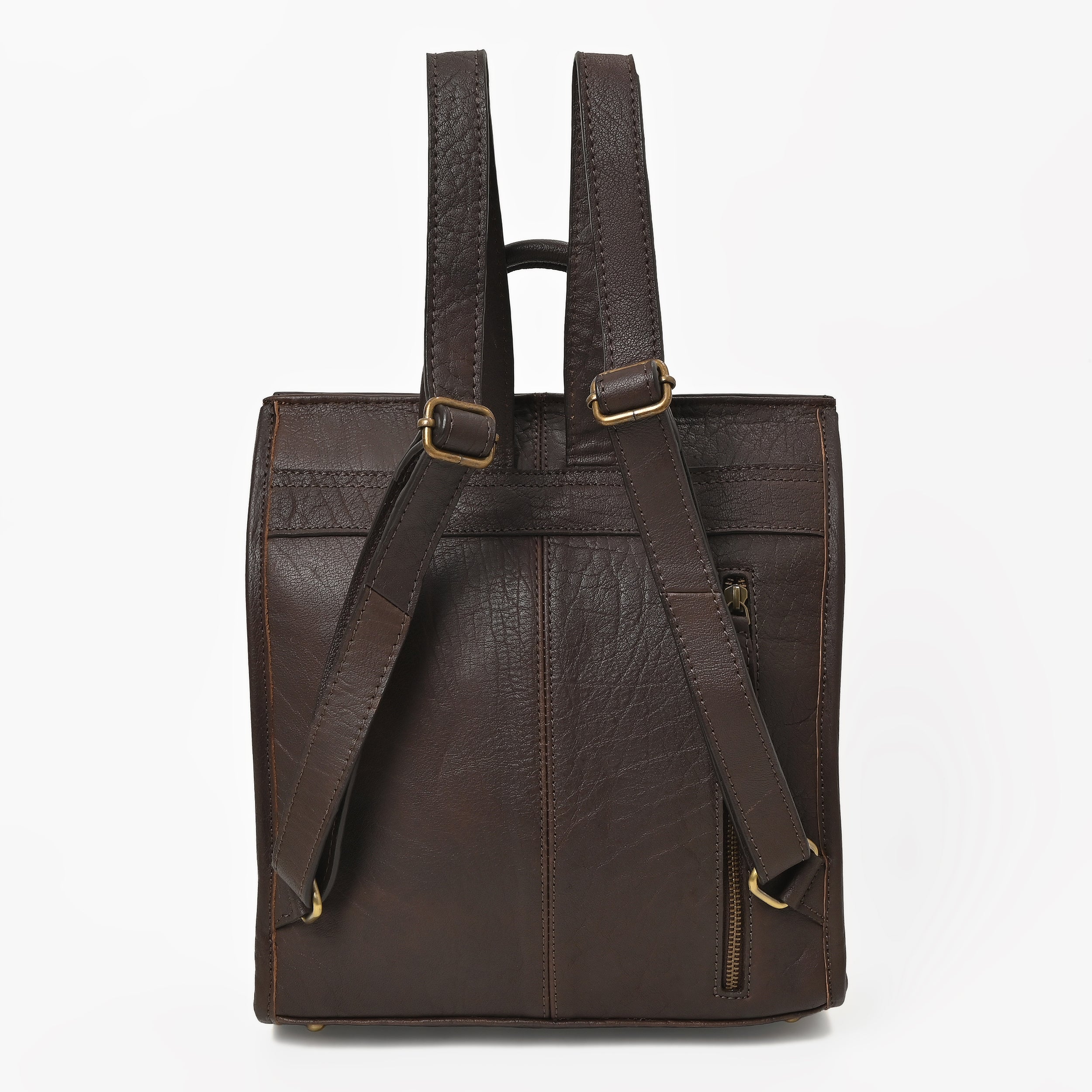 Cowhide Western Bloom Leather Backpack – Floral Tooled Hair-On Leather Bag