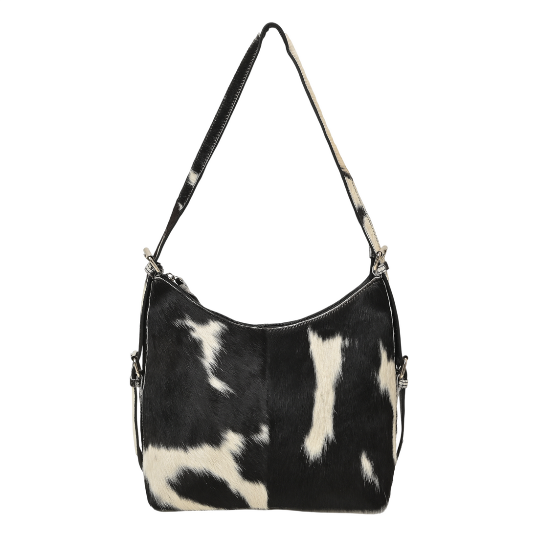 Cowhide Leather Hobo Bag – Hair-On Leather Shoulder Bag for Women