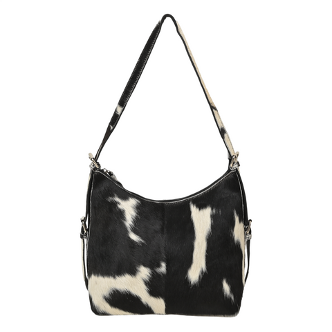 Cowhide Leather Hobo Bag – Hair-On Leather Shoulder Bag for Women