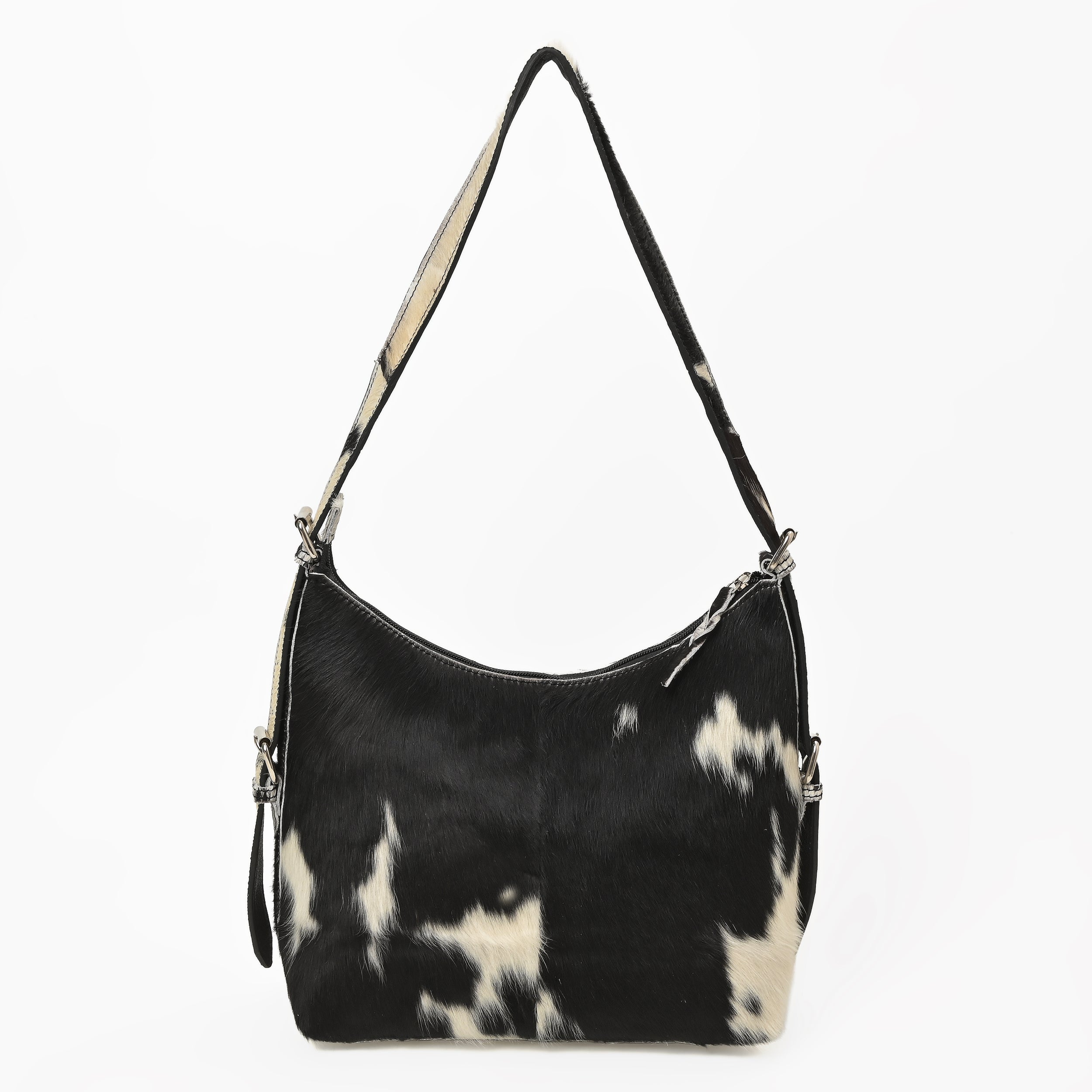 Cowhide Leather Hobo Bag – Hair-On Leather Shoulder Bag for Women