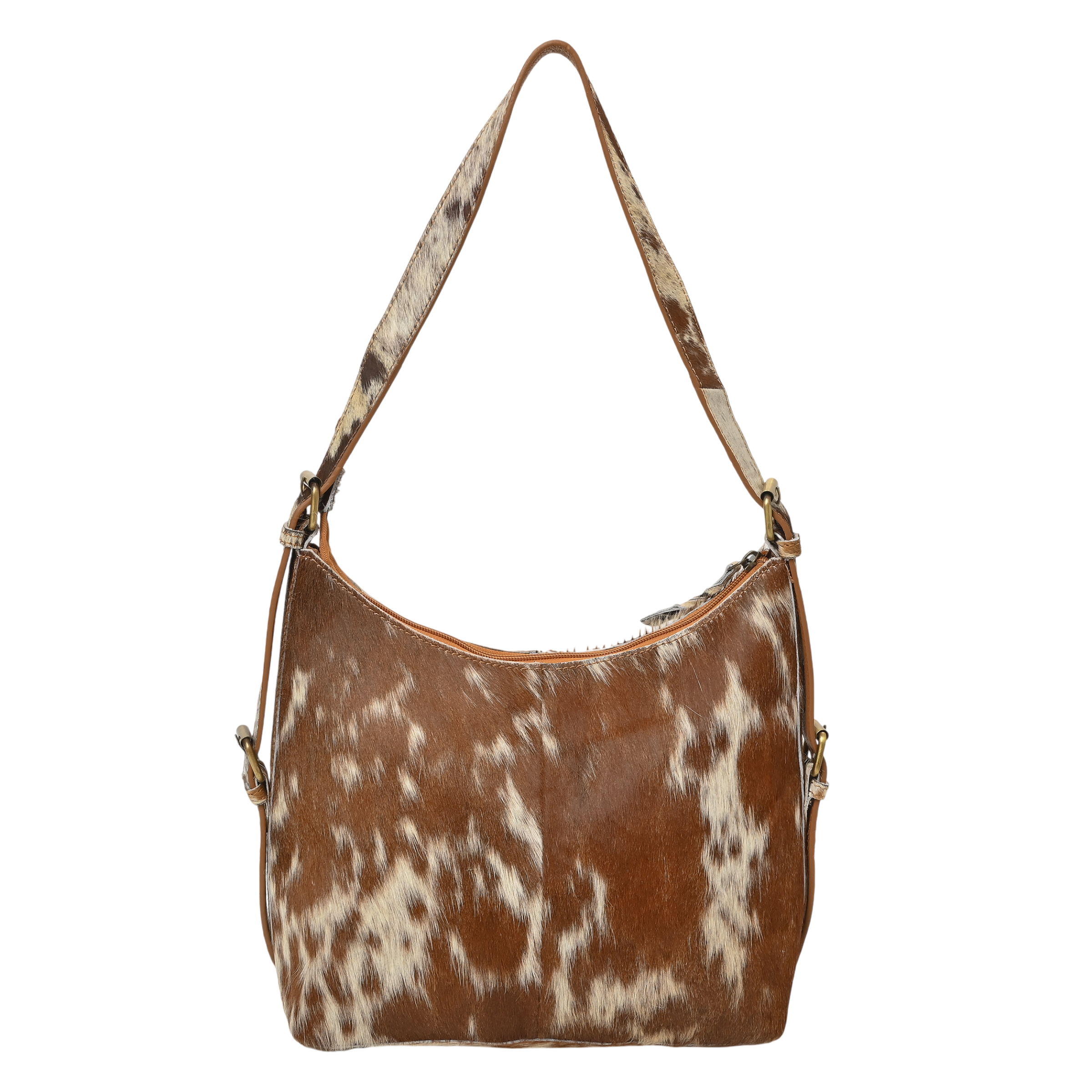 Cowhide Leather Hobo Bag – Hair-On Leather Shoulder Bag for Women