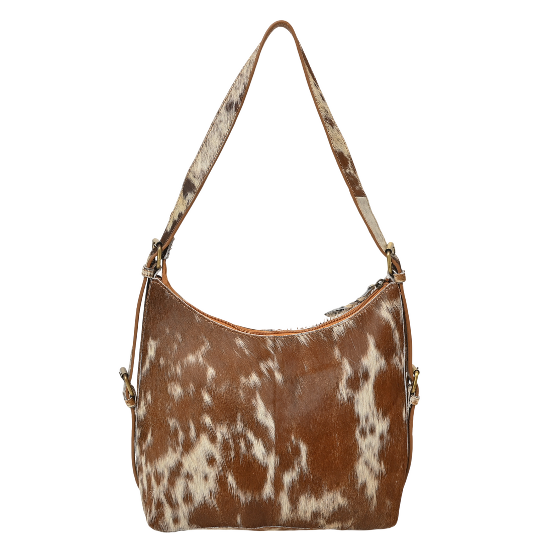 Cowhide Leather Hobo Bag – Hair-On Leather Shoulder Bag for Women