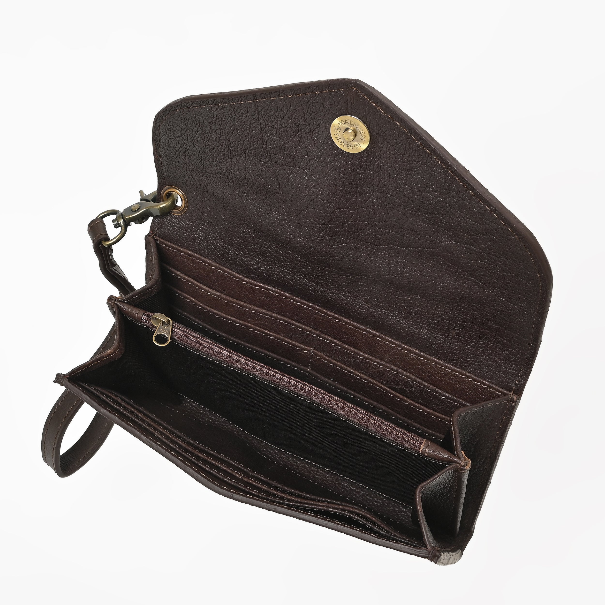 Hair-On Leather Clutch Wallet – Cowhide Wristlet Wallet for Women
