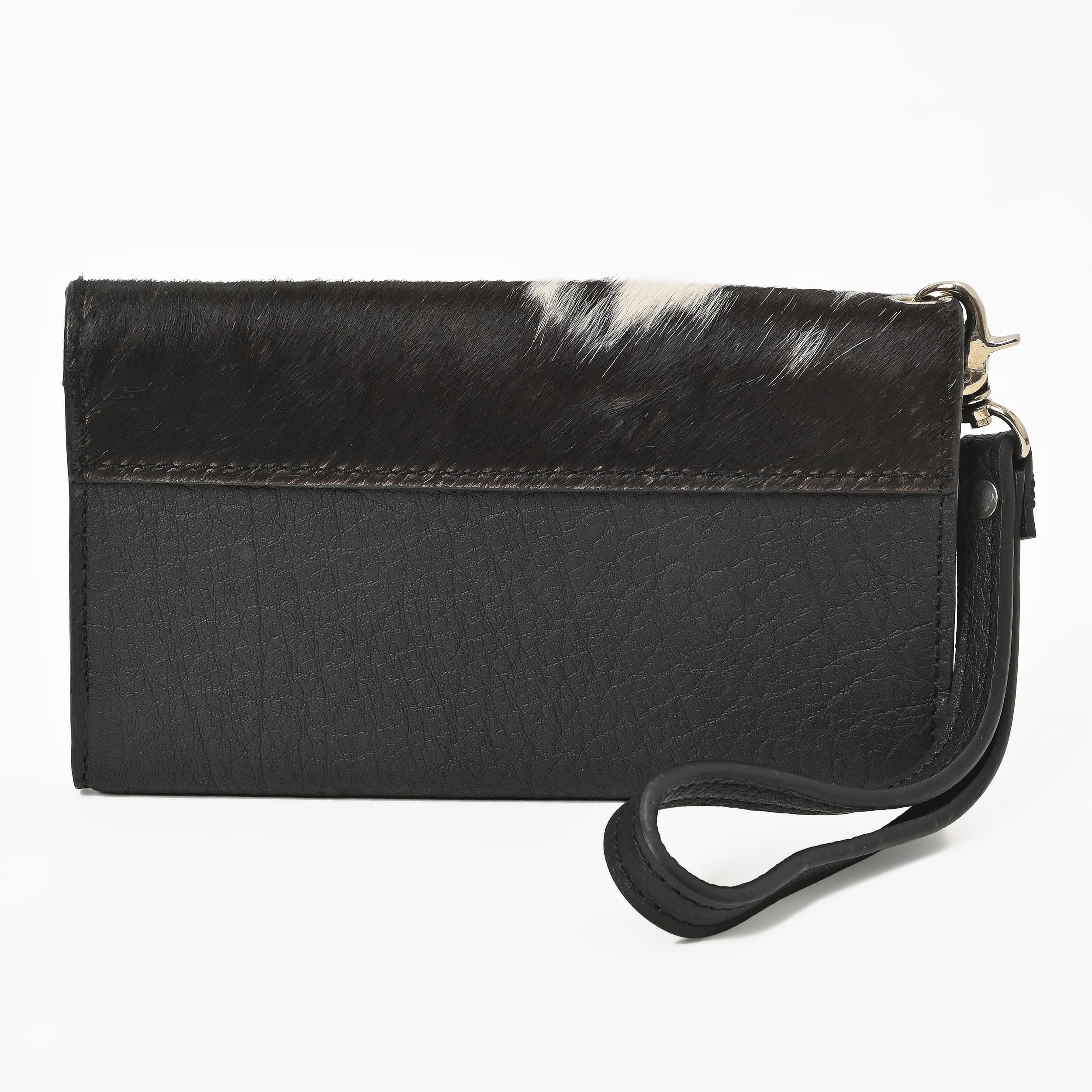 Hair-On Leather Clutch Wallet – Cowhide Wristlet Wallet for Women
