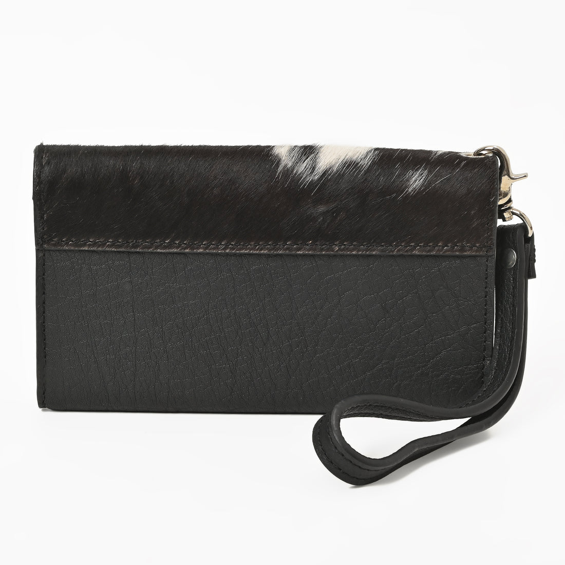 Hair-On Leather Clutch Wallet – Cowhide Wristlet Wallet for Women