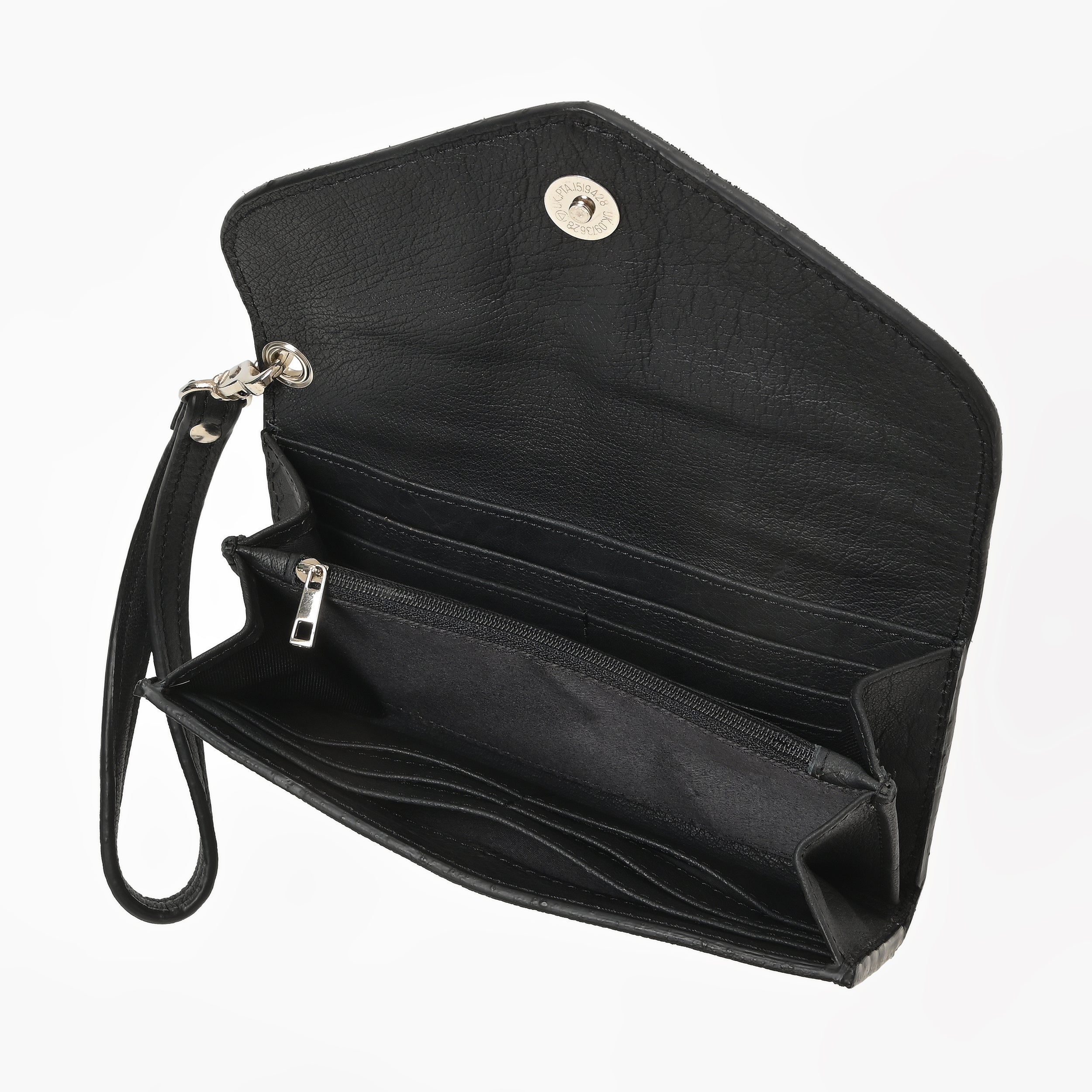 Cowgirl Boot Stitch Leather Wristlet Wallet – Western Style Clutch with Strap