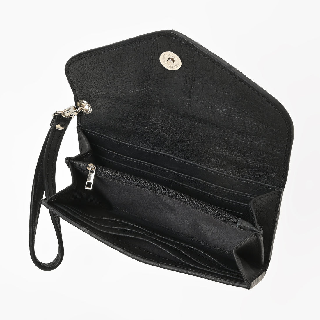 Cowgirl Boot Stitch Leather Wristlet Wallet – Western Style Clutch with Strap