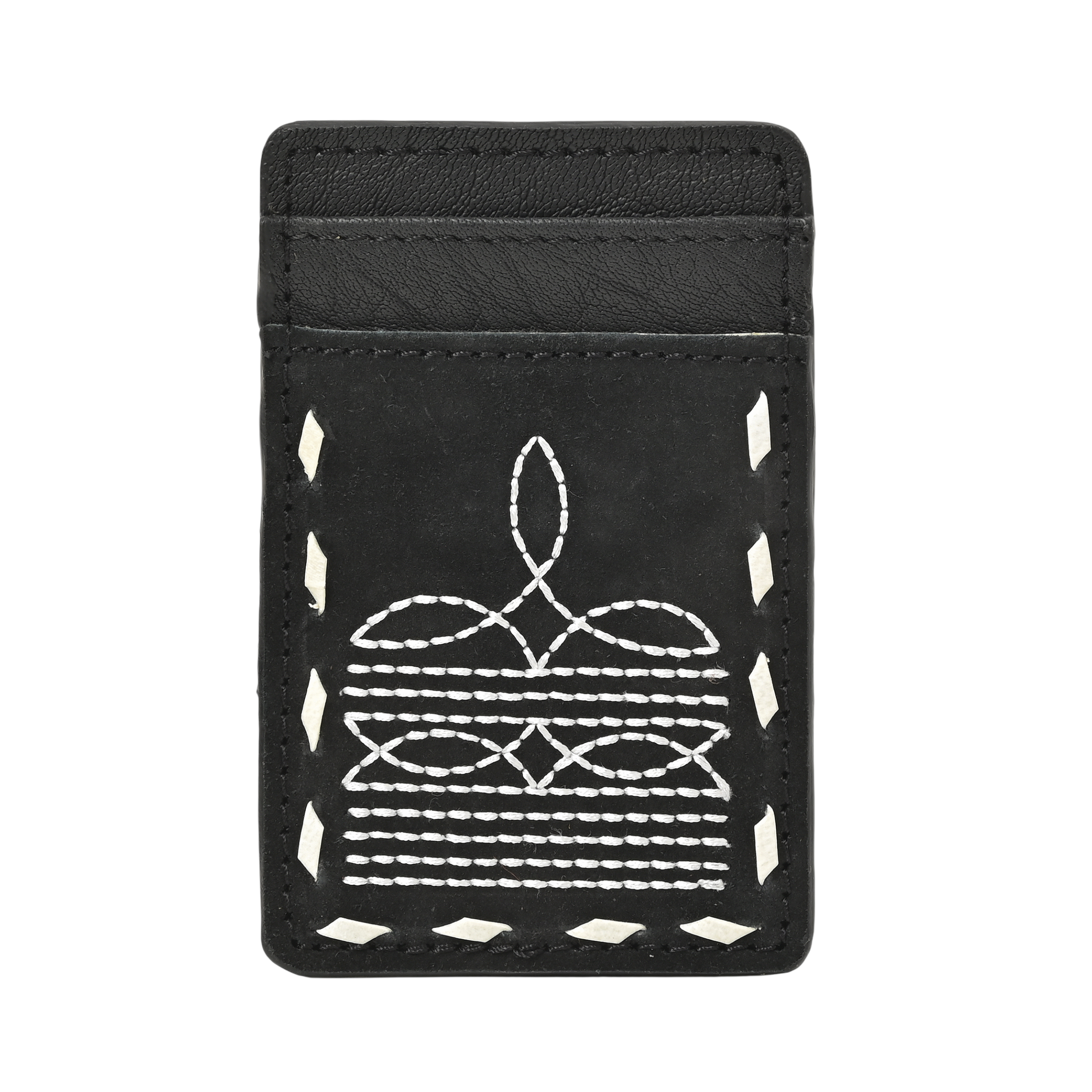 Ranger Stitch Leather Cardholder Wallet – Slim Handmade Leather Card Holder
