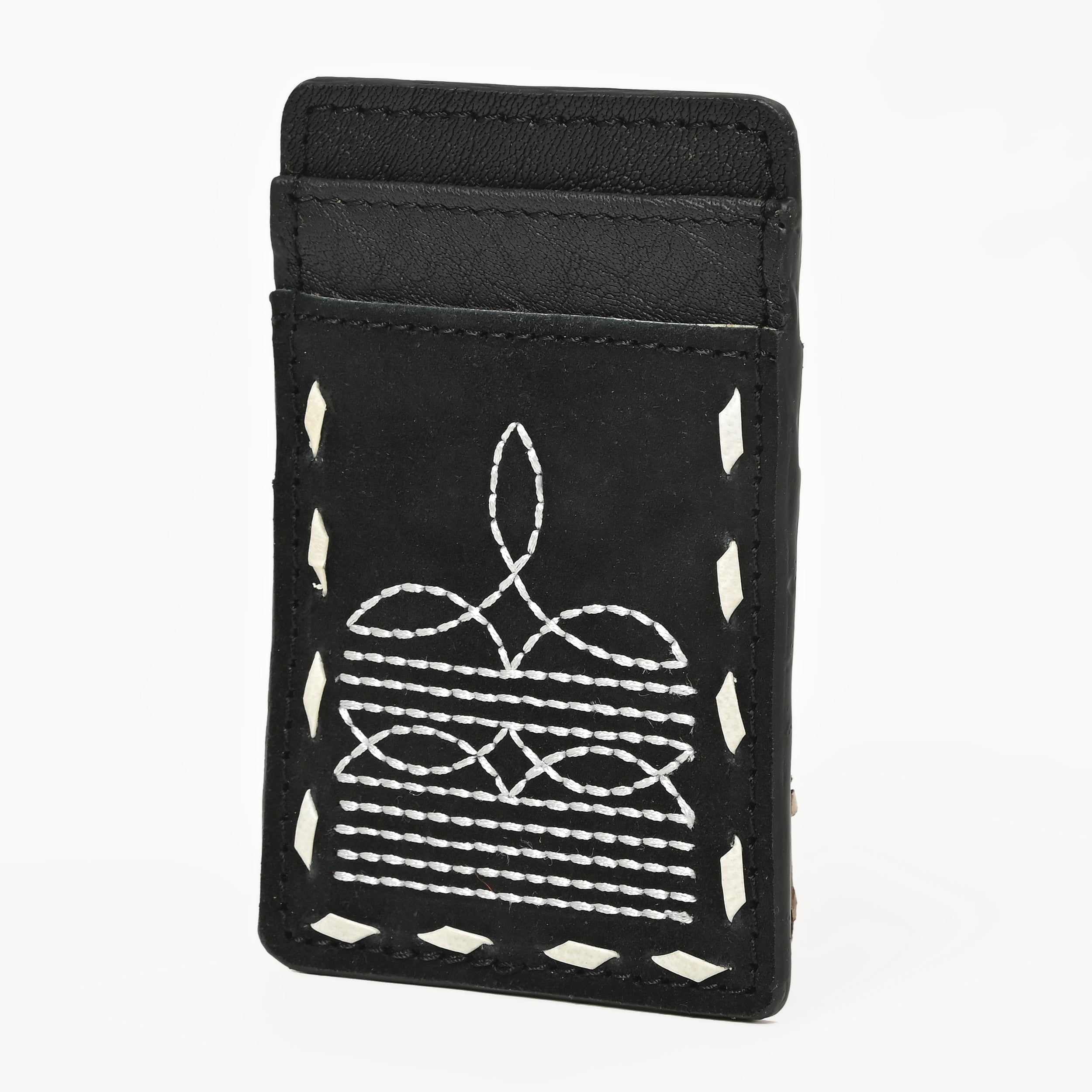 Ranger Stitch Leather Cardholder Wallet – Slim Handmade Leather Card Holder