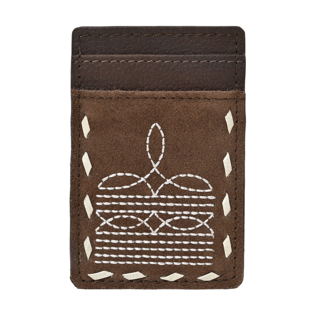 Ranger Stitch Leather Cardholder Wallet – Slim Handmade Leather Card Holder