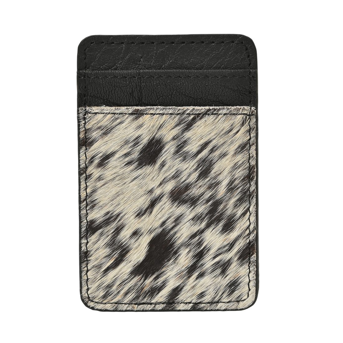 Western Cowhide Leather Cardholder – Slim Hair-On Leather Wallet