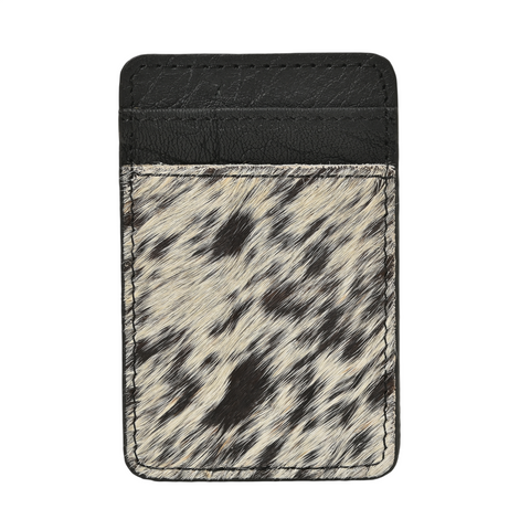 Western Cowhide Leather Cardholder – Slim Hair-On Leather Wallet