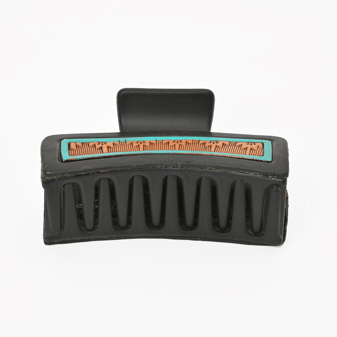 Western Arrow Pattern Hair Claw Clip – Turquoise Accent Strong Hold Clip