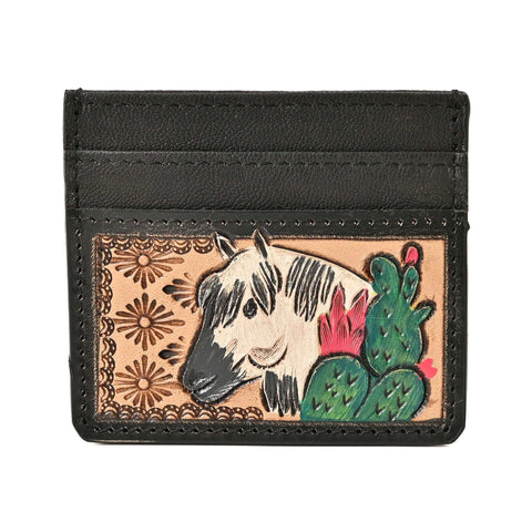 Desert Spirit Horse Card Holder – Handcrafted Leather