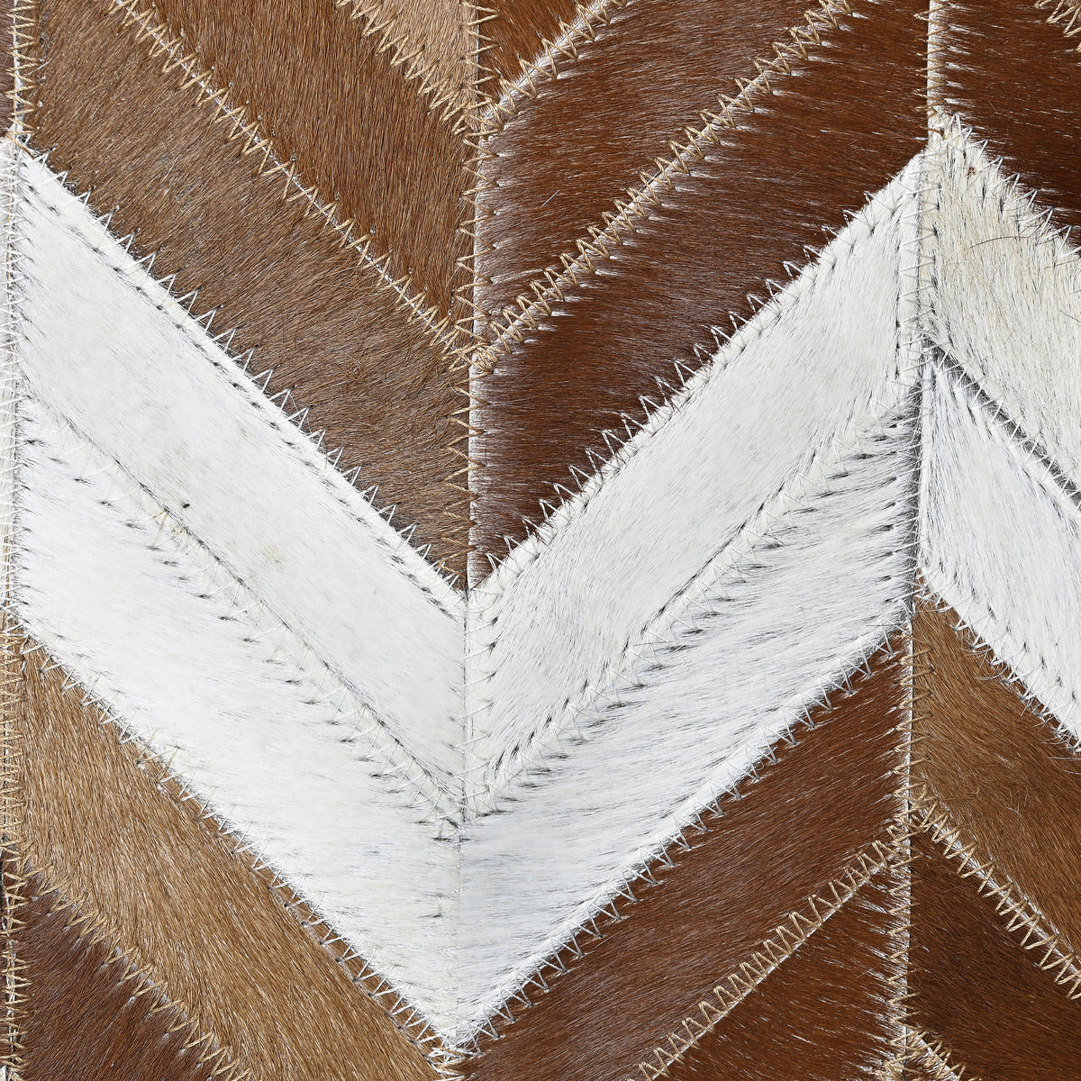 Wave Patch Cowhide Cushion Cover