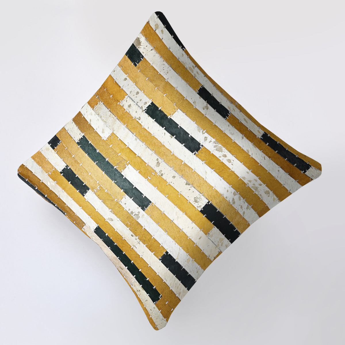 Colourfull Straps Cowhide Cushion Cover
