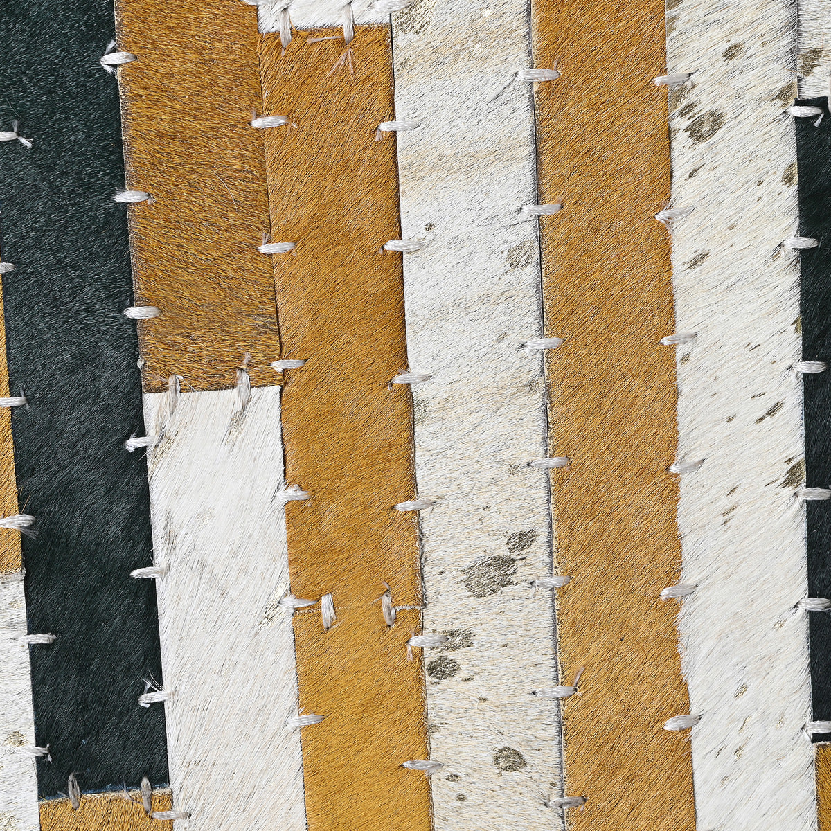 Colourfull Straps Cowhide Cushion Cover