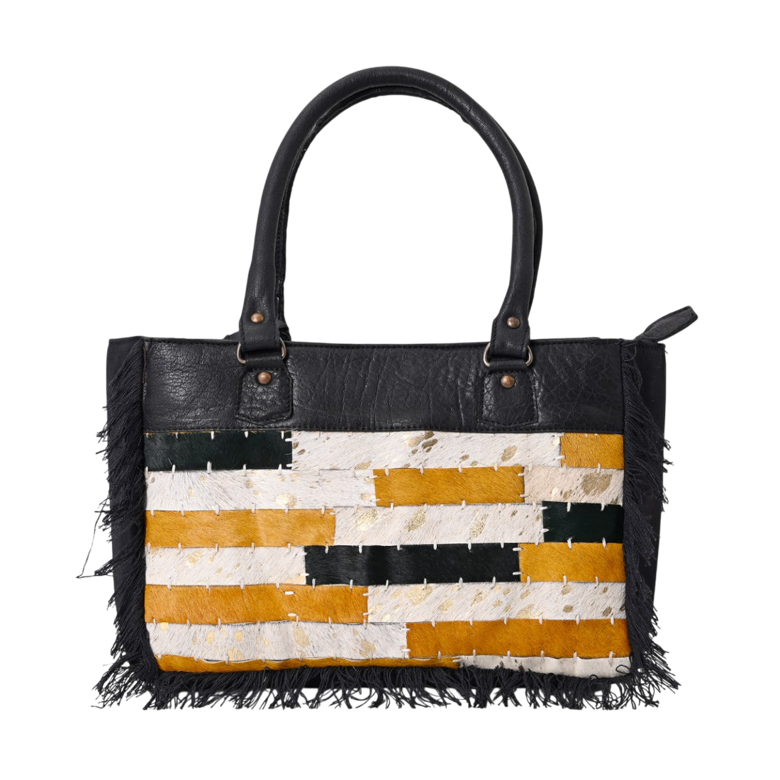 Black Wall Small Weekender Bag – Cowhide Hairon Leather