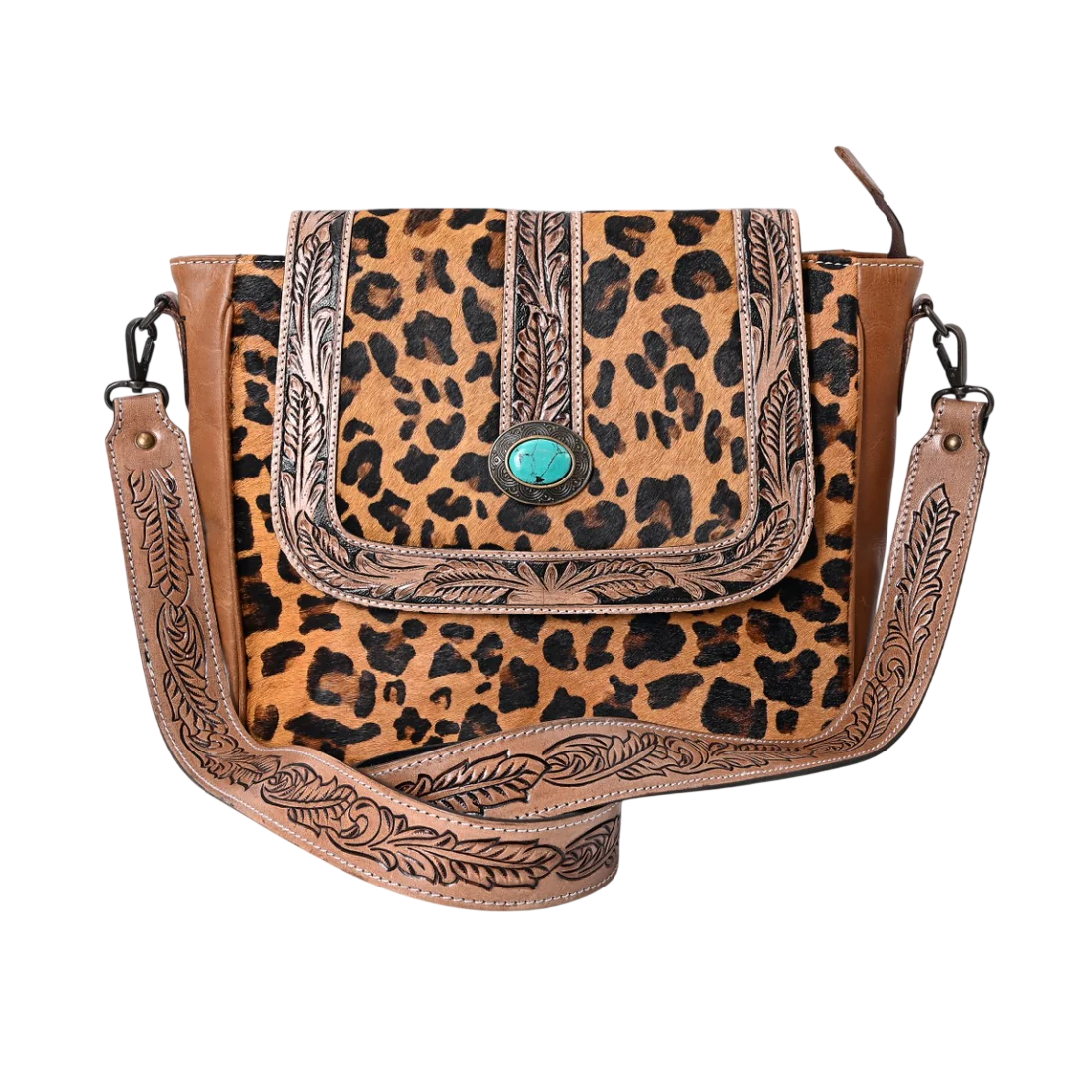 Spotted Jaguar  Hand Tooled Bag