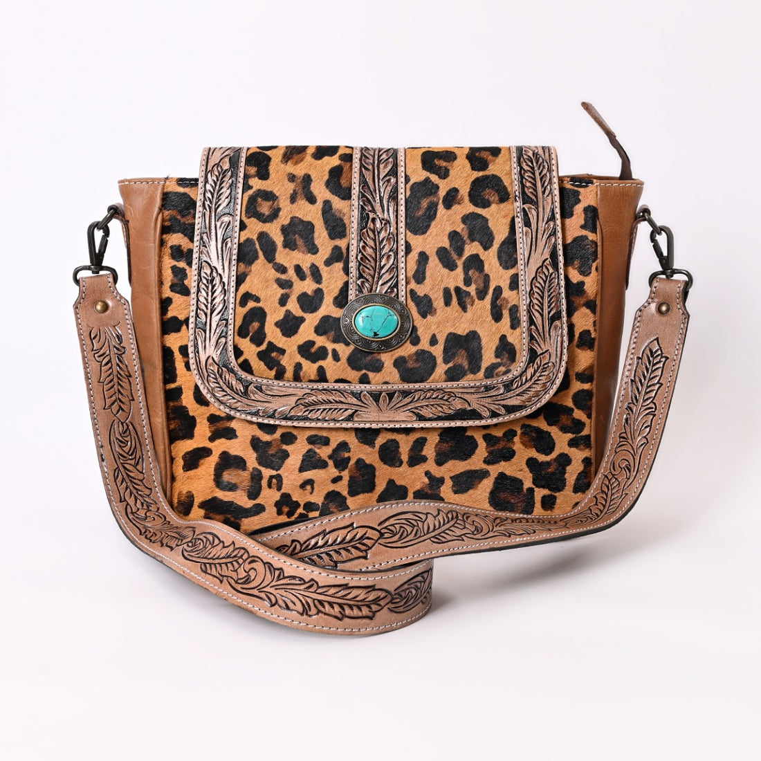 Spotted Jaguar  Hand Tooled Bag