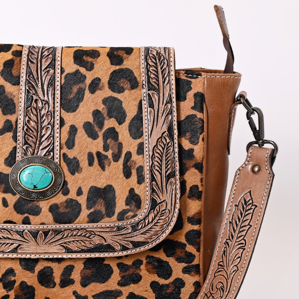 Spotted Jaguar  Hand Tooled Bag