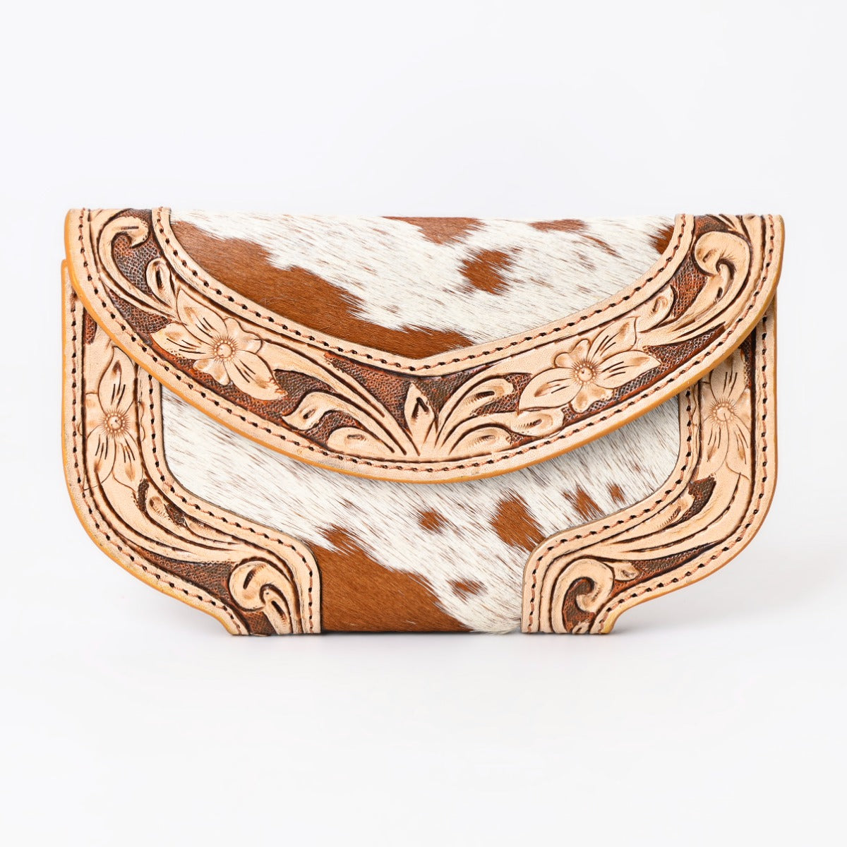 Ally Chick Handtooled Cowhide Clutch