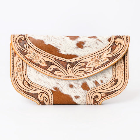 Ally Chick Handtooled Cowhide Clutch