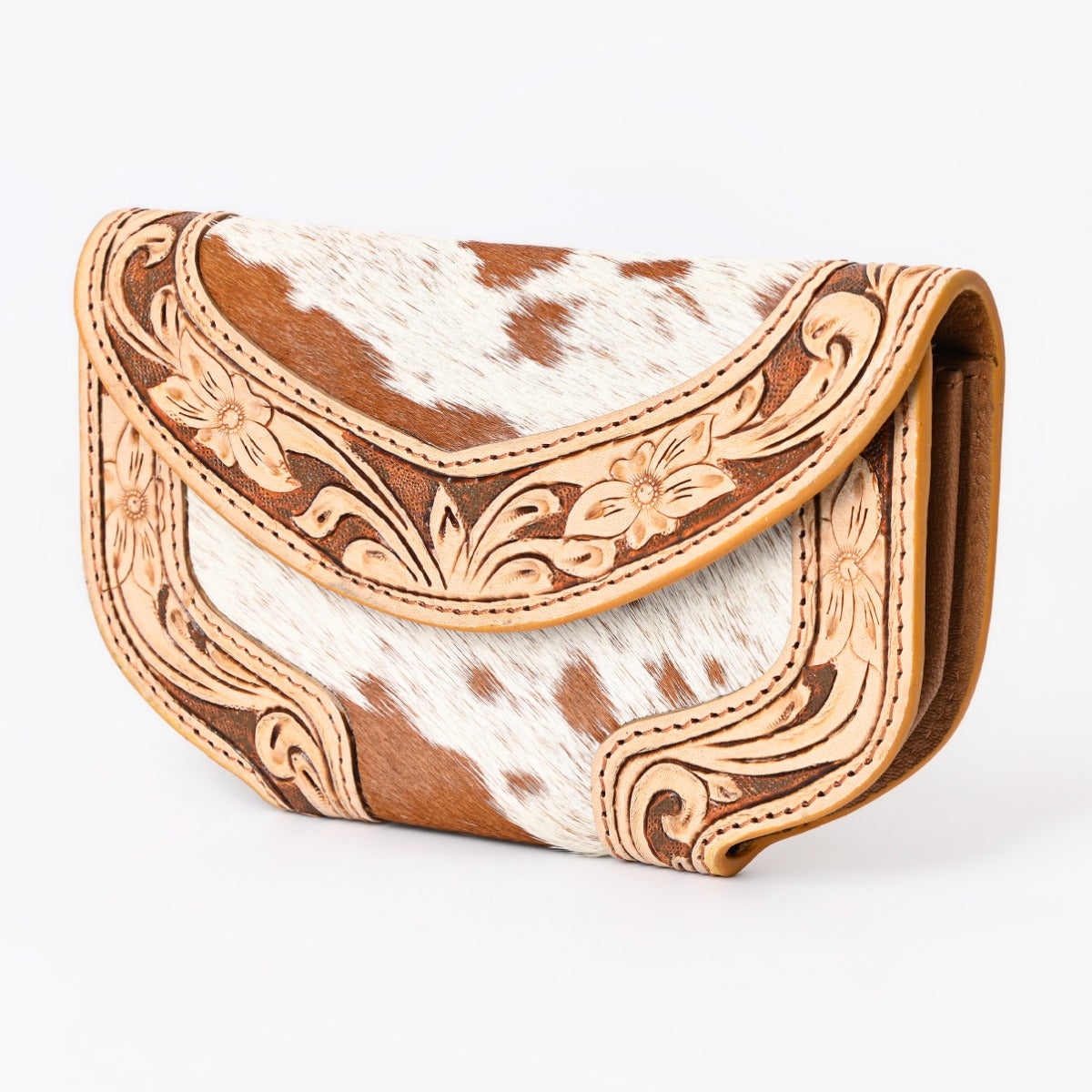 Ally Chick Handtooled Cowhide Clutch