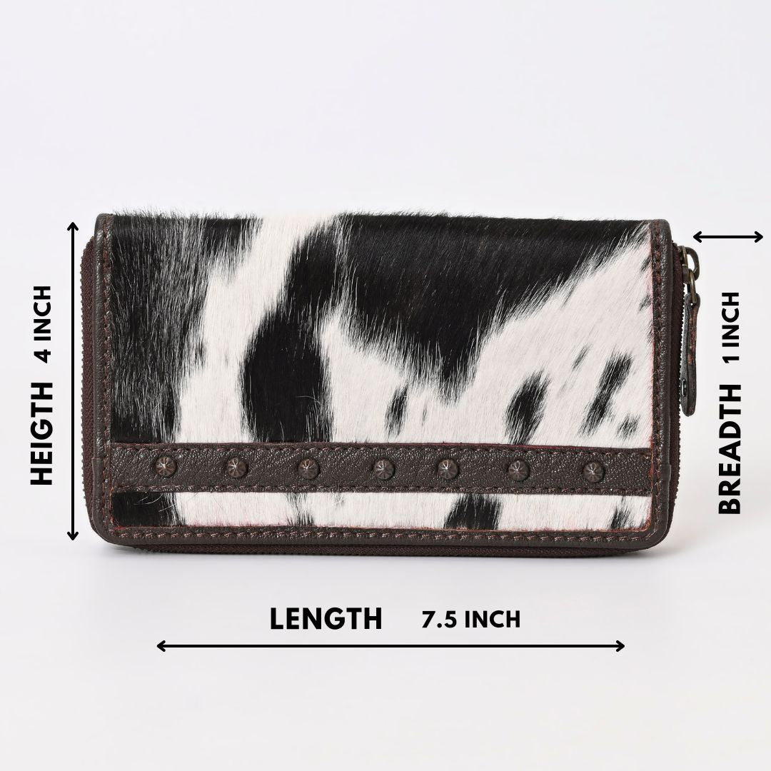 Black Vino Cowhide Clutch