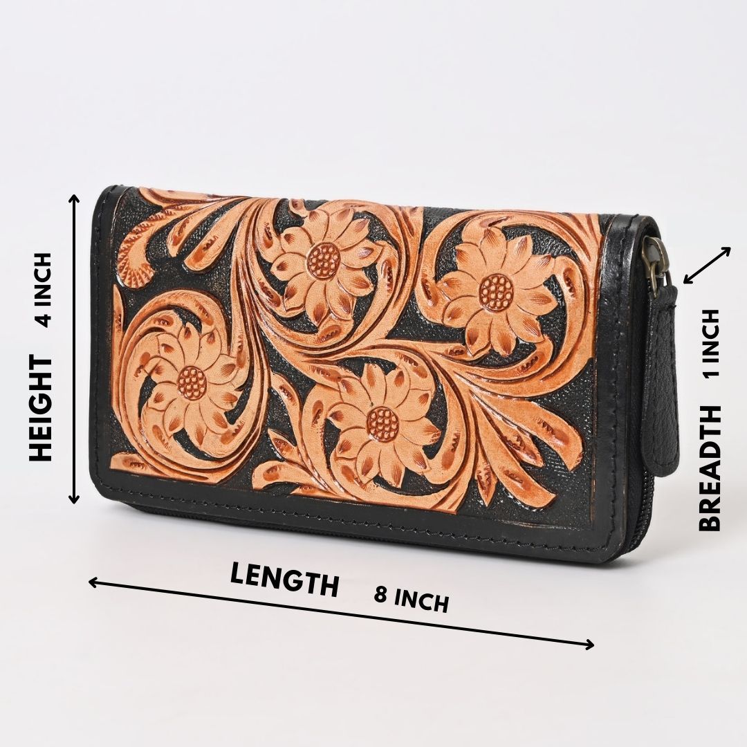 Chevron Carved Wallet