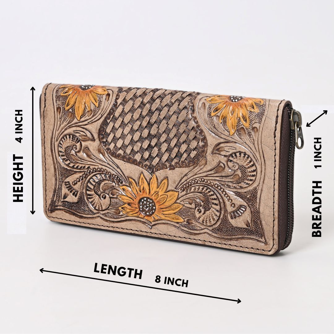 Brownian Tooled Wallet