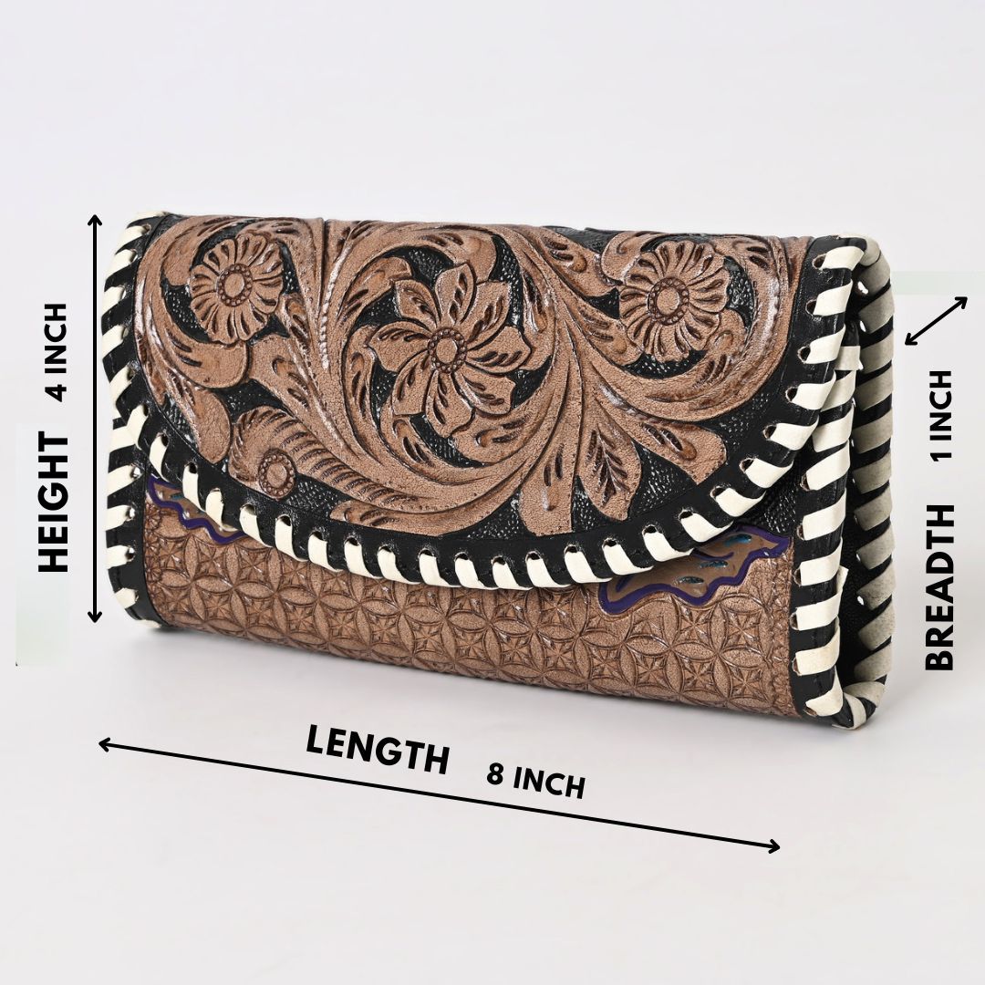 Skylar Knitted Tooled Wallet