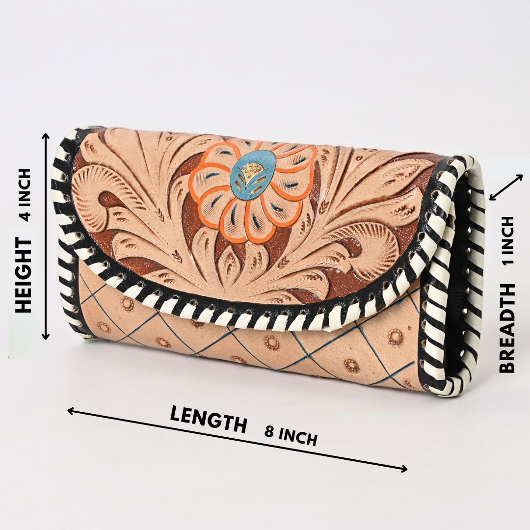 Brim Knitted Tooled Wallet