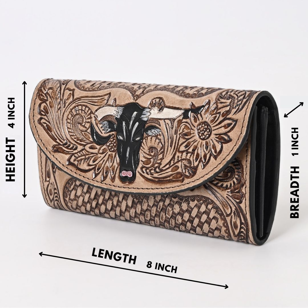 Bull Face Brown Wallet