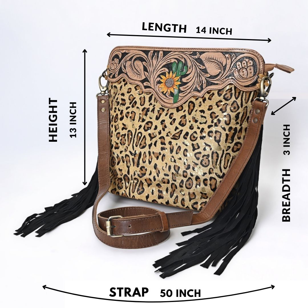 Faling Sunflower Hand Tooled