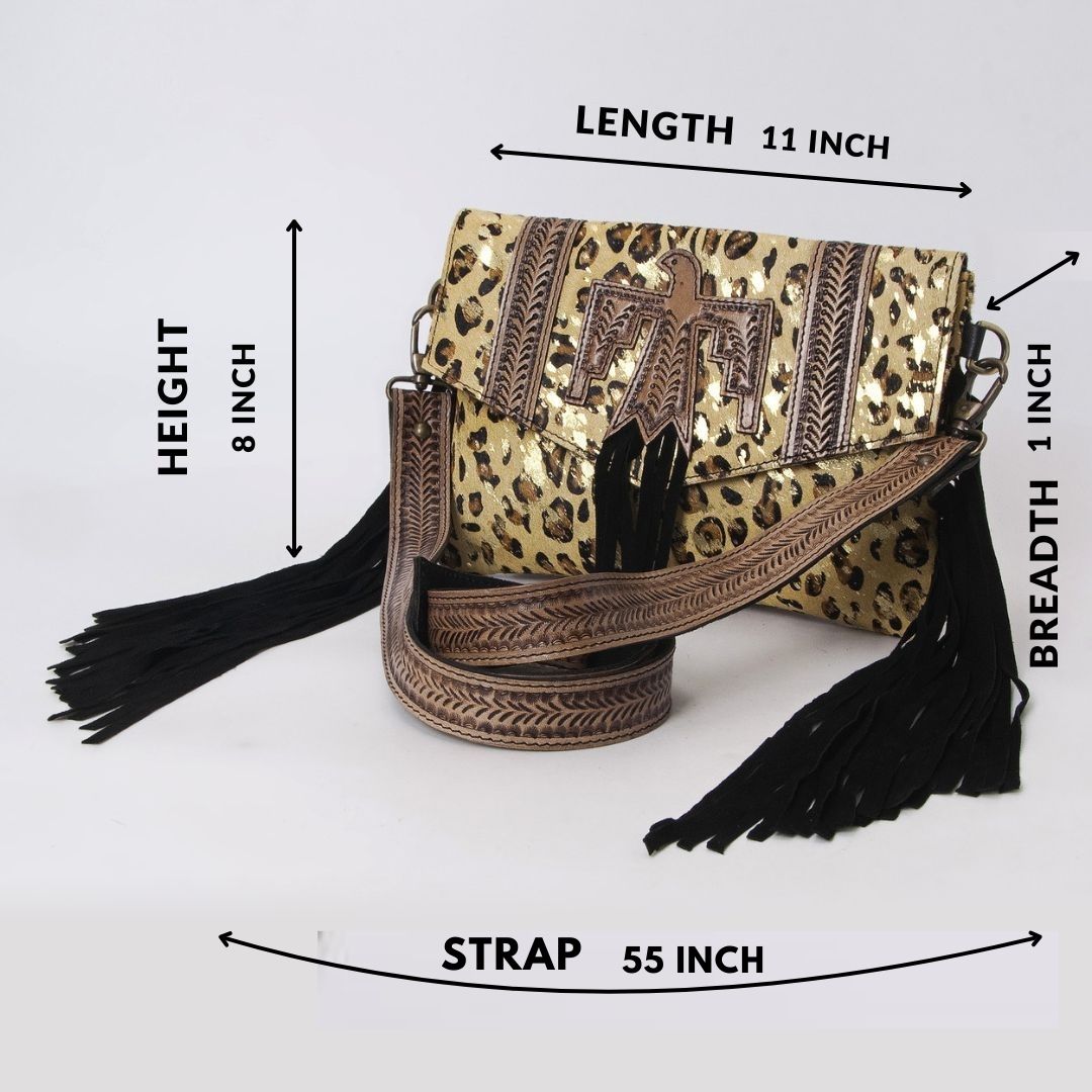 Flying Eagle Safari Hand Tooled Bag